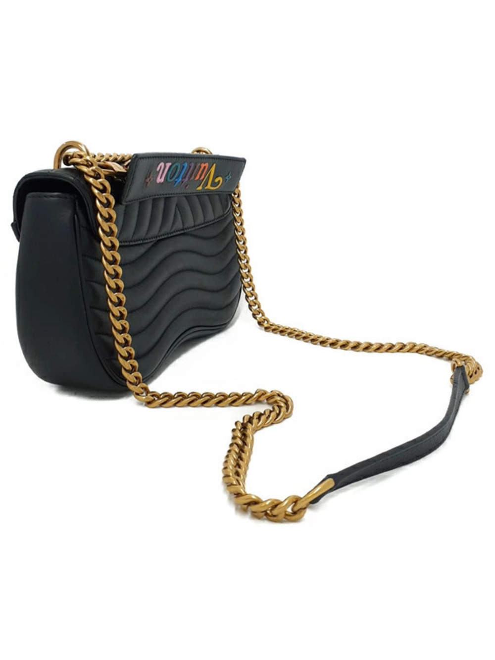 Louis Vuitton New Wave Chain Shoulder Bag Black